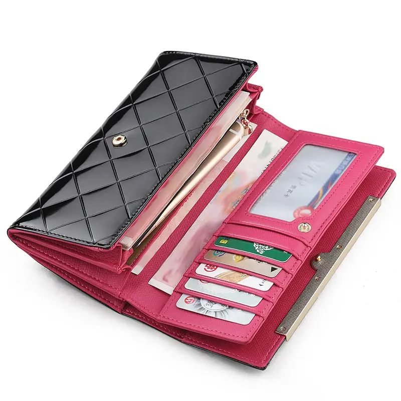 Luxury Designer Women's Wallets RFID Card Holder Purses for Women Genuine Leather Long Wallet Female Billfold Handbag