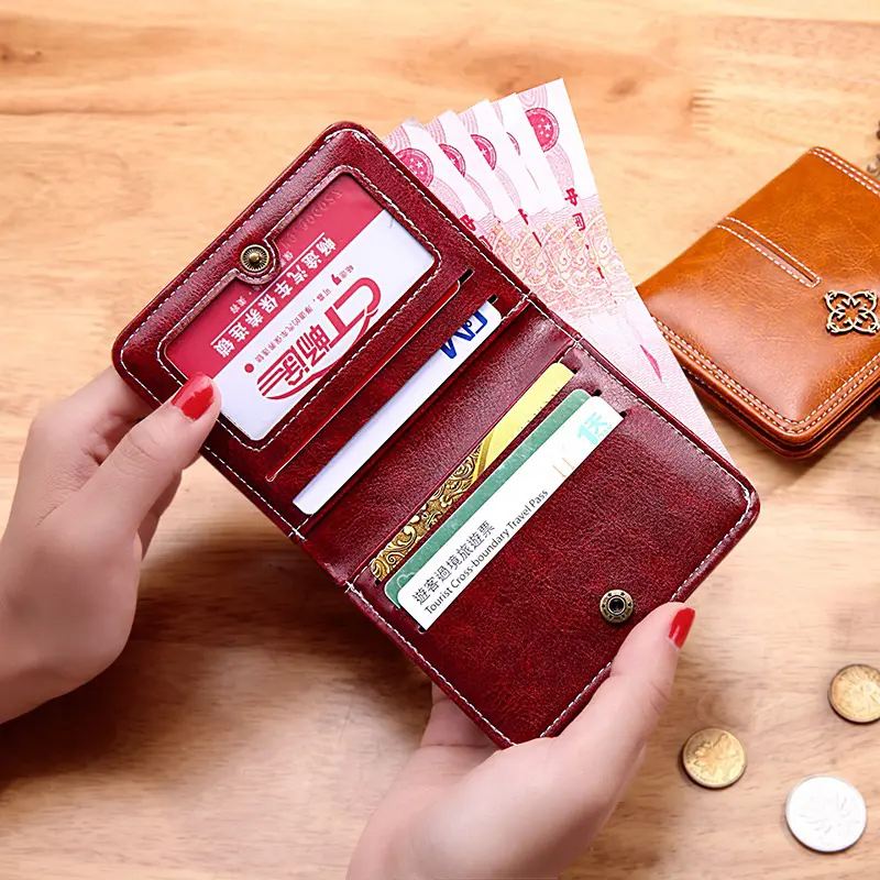 Fashion Women's	Wallets Zipper	Coin	Bag for Women Mini Wallet Luxury Designer PU Leather Card Holder Purses Ladies	Gifts