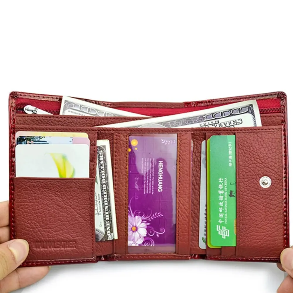 Luxury Women's Patent Leather Wallet Euro-American Style Coin Purse Designer Cowhide Crocodile Pattern Compact High Quality