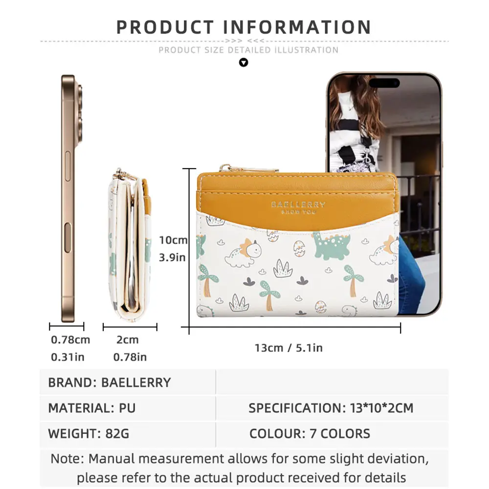 Baellerry New Short Women Zipper Wallets Cute Coin Bags Brand Female Purses Credit Card Holder Simple Small Wallet For Girls