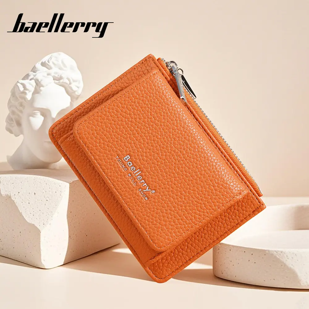 Baellerry High Quality New Short Women Wallets Zipper Coin Bags Brand Female Purse Photo Holder Money Clips Women's Card Holder