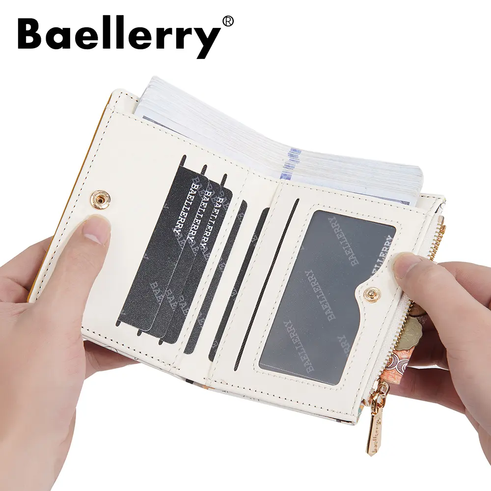 Baellerry New Short Women Zipper Wallets Cute Coin Bags Brand Female Purses Credit Card Holder Simple Small Wallet For Girls