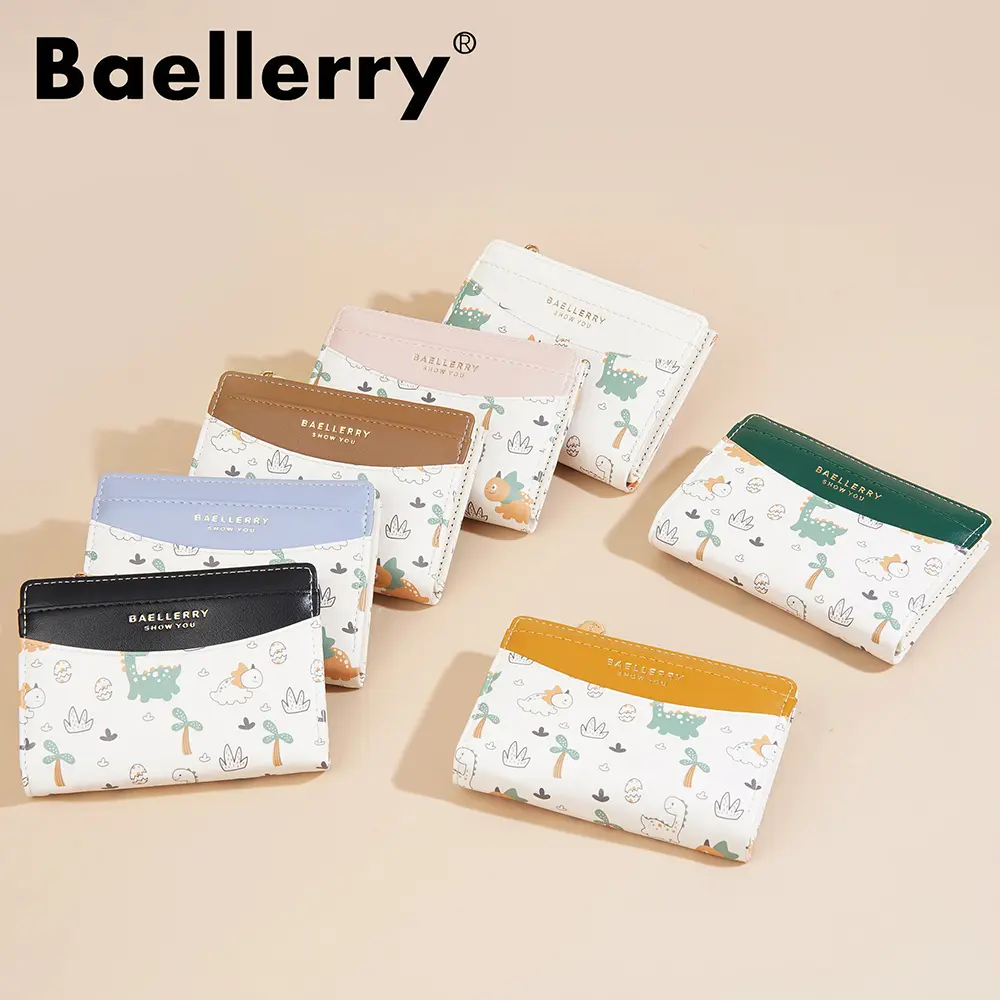 Baellerry New Short Women Zipper Wallets Cute Coin Bags Brand Female Purses Credit Card Holder Simple Small Wallet For Girls