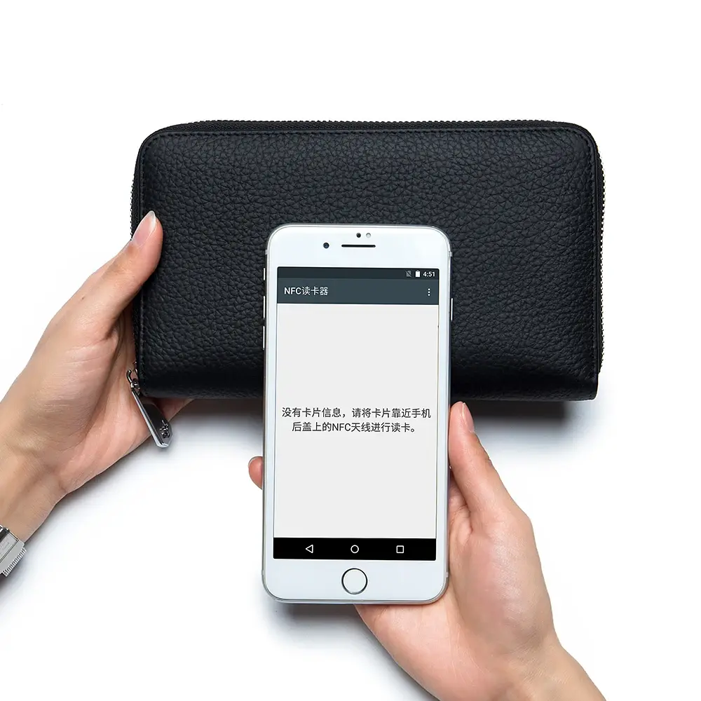 Cash Budget Passport Wallet Clutch Bag for iPhone 13 Pro Women Budget Sheets Zipper Long Billfold for Bankbook and Ledger Rfid