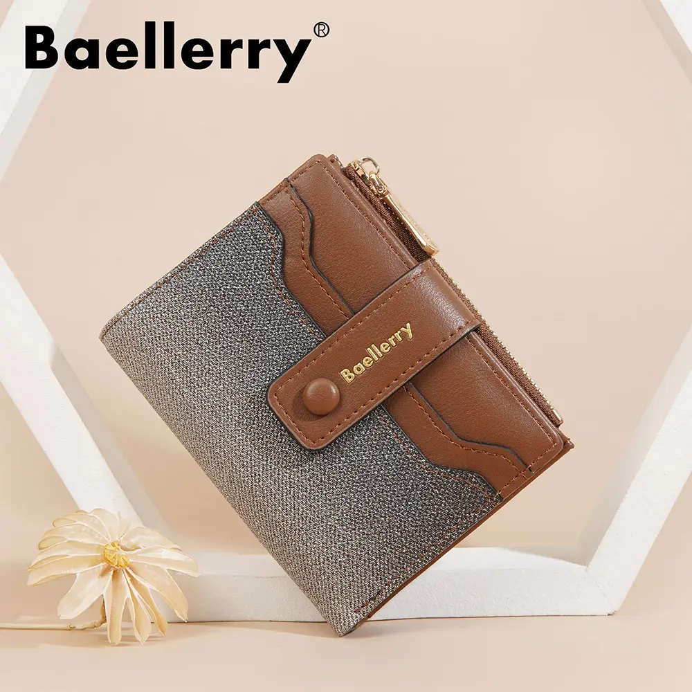 Baellerry New Women Short Wallets Coin Pocket High Quality Zipper Female Purses Credit Card Holder Money Clips Women's Wallet