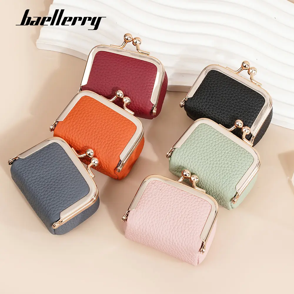 High Quality Genuine Leather Women Coin Wallets New Simple Coin Pocket Ring Necklace Jewelry Case Female Coin Purses