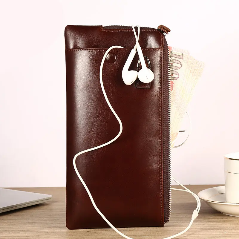 New Mens Wallets Classic Long Style Card Holder Male Purse High Quality Zipper Large Capacity Phone Wallet for Men and Women