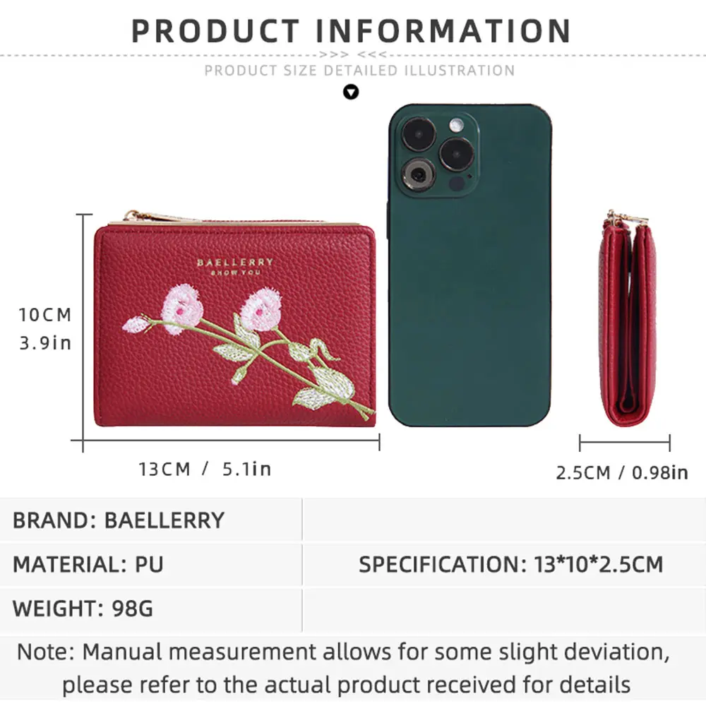 Baellerry New Short Women Wallets Luxury Brand Card Holder  Female Purse Zipper Coin Pocket Photo Holder Wallet For Girls