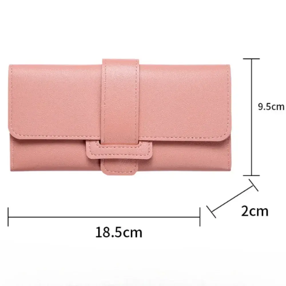 PU Leather Women Wallets Luxury Long Hasp Fold-over Pattern Coin Purses Female Brand Solid Colors New Thin Clutch Phone Bag