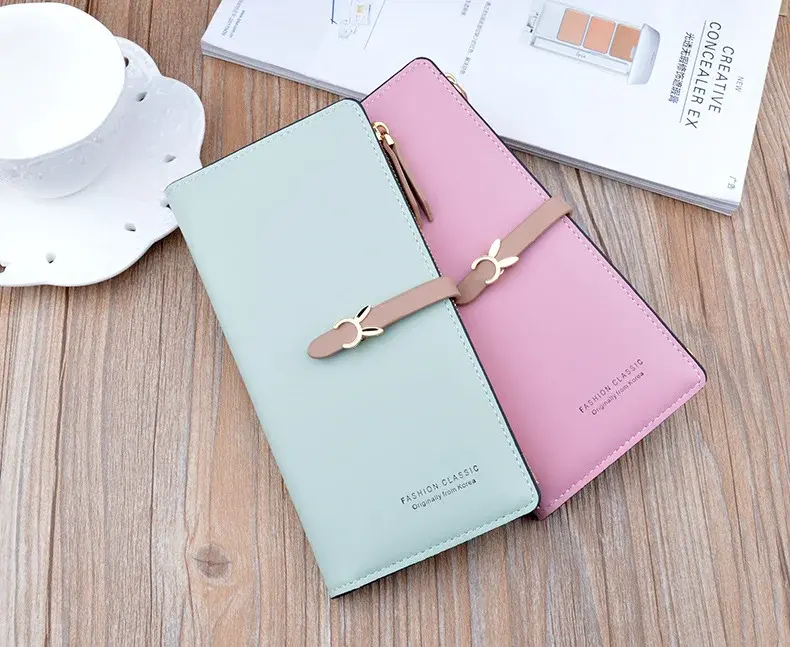 2024 New Trends Wallets Women Luxury Brand Design Long Wallet Zipper Purses Female Short Coin Purse Credit Card Holder