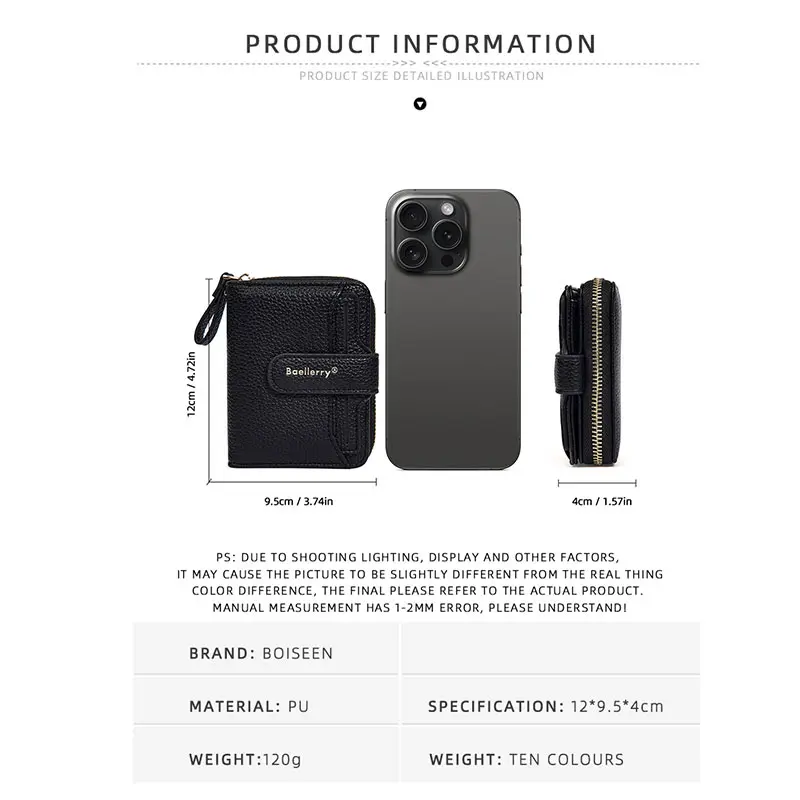 New Short Women Zipper Wallets Large Capacity Card Holder Brand Female Purses Quality Coin Pocket Photo Holder Wallet For Girls