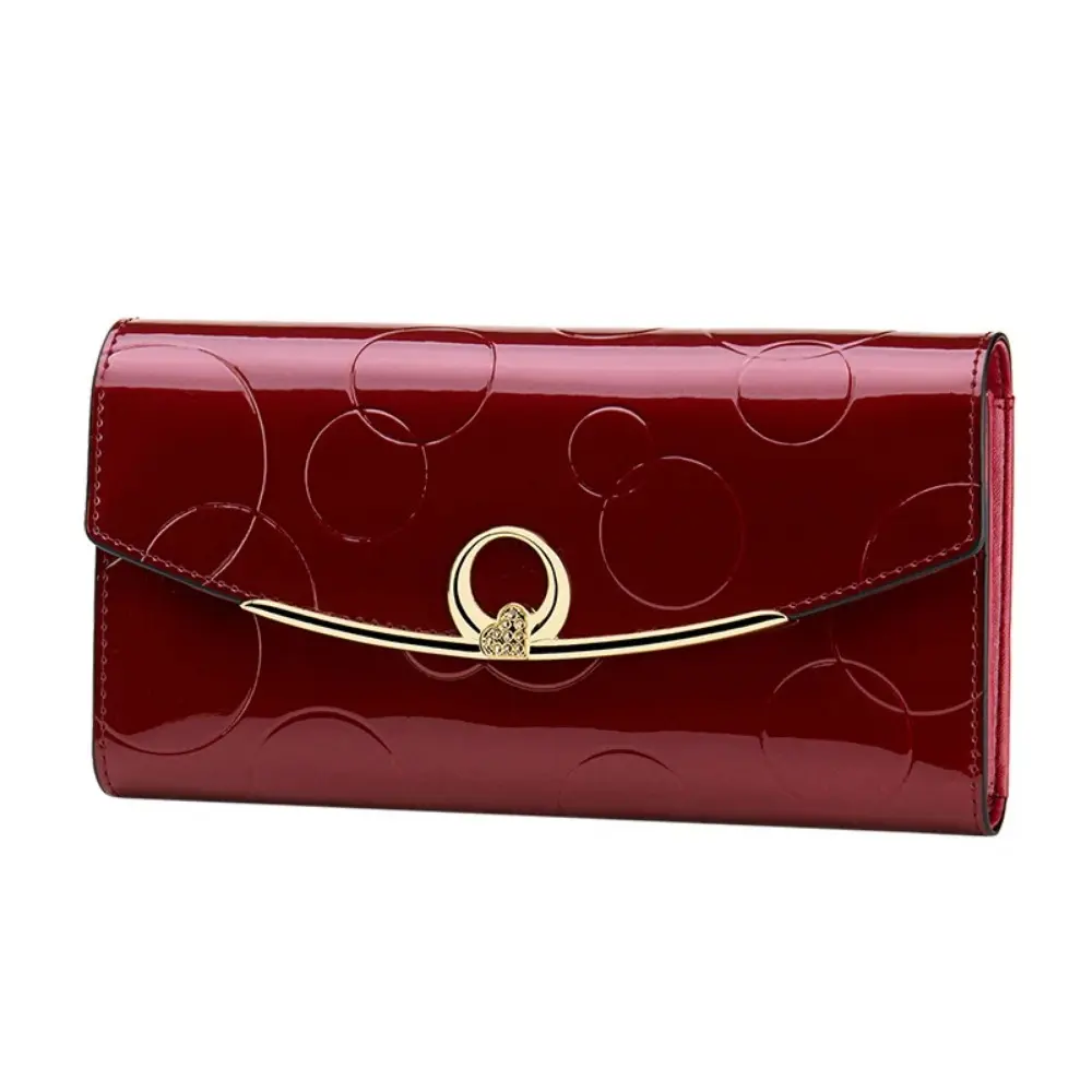 Genuine Leather Wallets	for Women Luxury Designer Purses RFID Card Holder Women's Long Handbag High Quality Ladies Gift