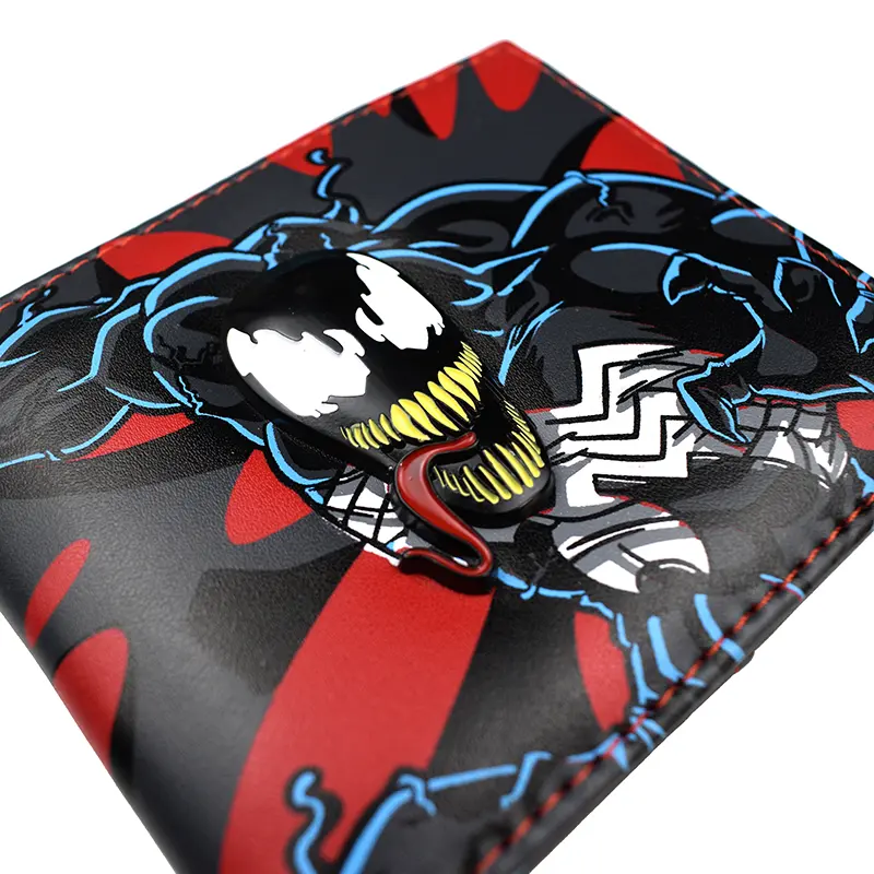 MINISO Metal 3D Design Comics Marvel Hero Venom Wallet with Coin Pocket