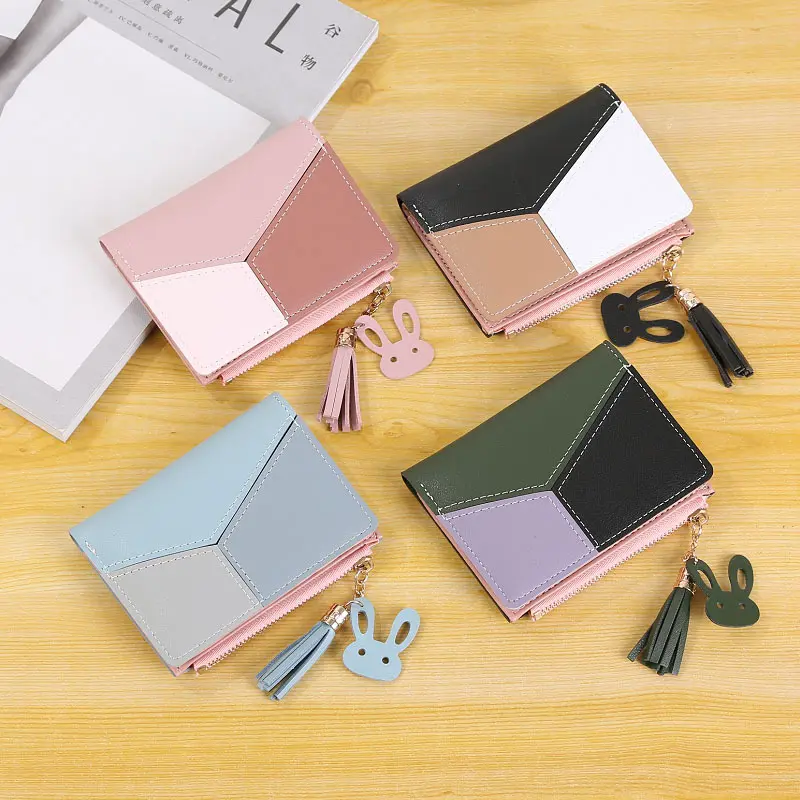 New Women Wallets Free Name Engraving Short Card Holder High Quality Female Purses PU Leather Coin Pocket Zipper Women's Wallet