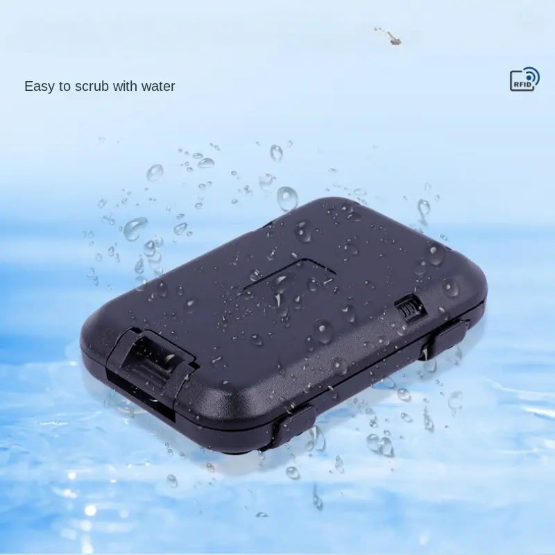 RFID Block Minimalist Plastic Wallet Men's Ultra Thin Aluminum Clip Pocket Cash Credit Card Holder Wallets Men
