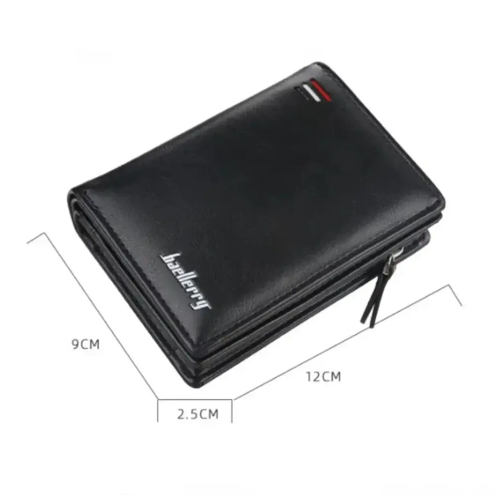 2024 New PU Leather Men's Wallet High Quality Zipper Short Desigh Card Holder Male Purse Vintage Coin Holder Wallets for Man