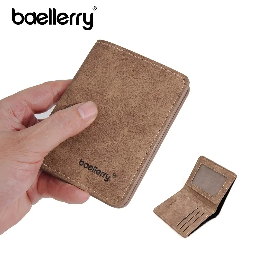 2024 New PU Leather Men's Wallet High Quality Zipper Short Desigh Card Holder Male Purse Vintage Coin Holder Wallets for Man