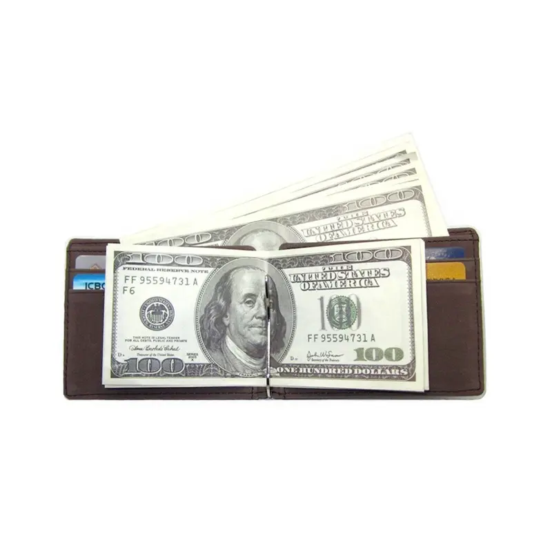 Men Bifold Business Leather Wallet Luxury Brand Famous ID Credit Card Visiting Cards Wallet  Money Clips 2023