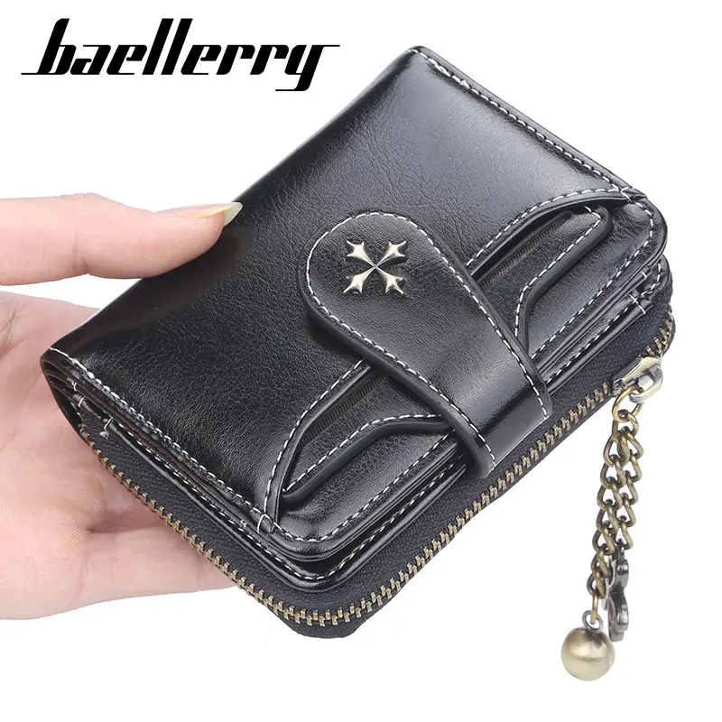 High Quality Luxury Women Short Wallets PU Leather New Short ZipperCard Holder Female Purse Zipper Coin Pocket Wallet For Girls