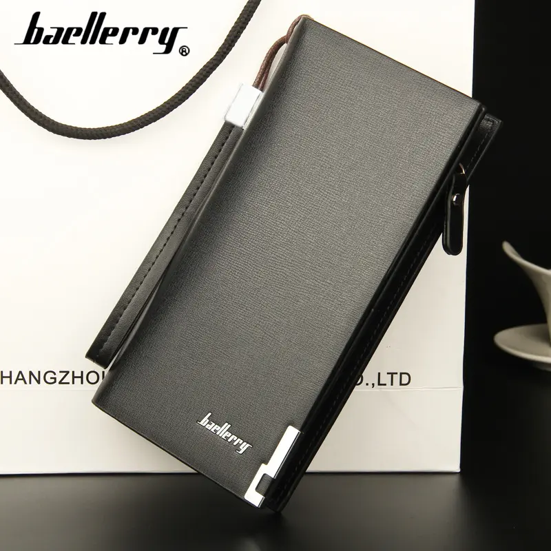 Baellerry New Men Long Wallets Big Capacity Coin Pocket Zipper Male Purse Card Holder Business Wallet For Men