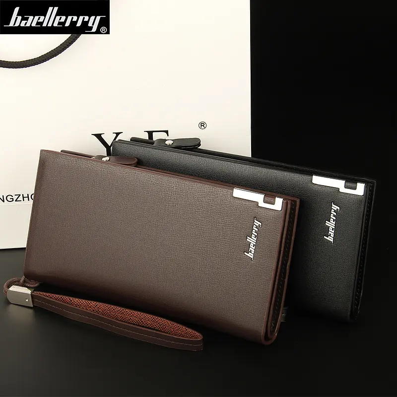 Baellerry New Men Long Wallets Big Capacity Coin Pocket Zipper Male Purse Card Holder Business Wallet For Men