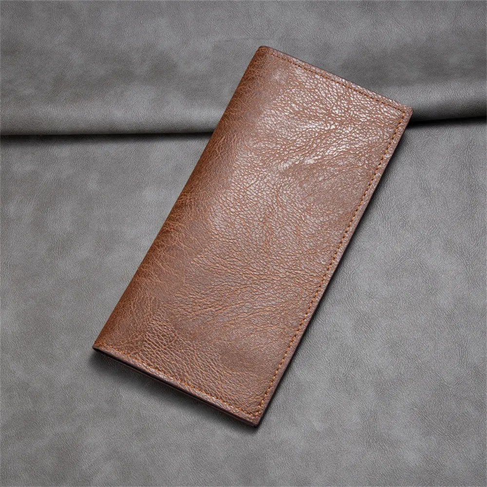 Men's Wallet PU Leather Multi Card Multi Functional Long Travel Thin Youth Bag Large Banknote Passport Card Holder Money Purses