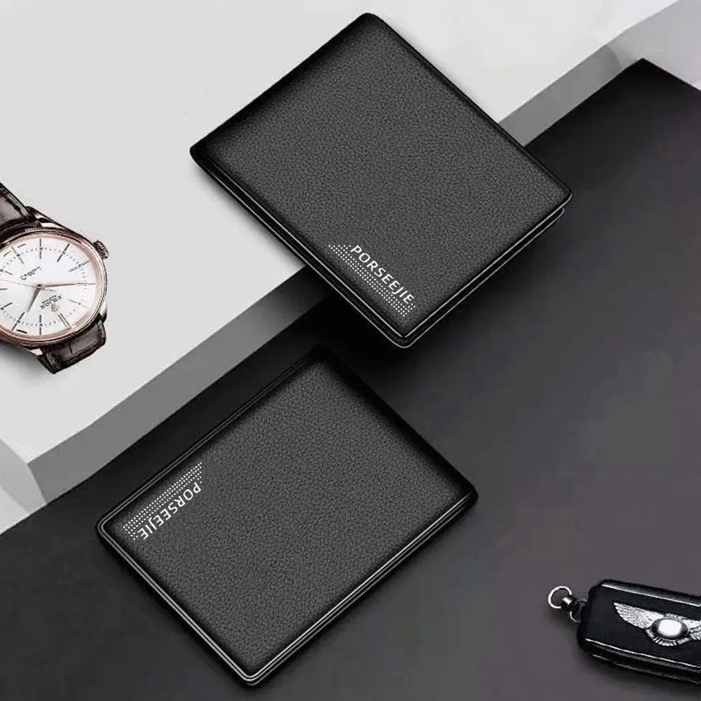 Men Wallet Classic Style Portable Short Male Wallet Mini Anti Theft Coin Purse PU Leather Money Bag Multi-Card Slot Card Holder