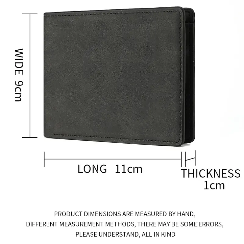 2025 New Wallet Men's Genuine PU Leather Male Short Zipper Simple Soft Leather Light Money Clip Vintage Business Wallet Students