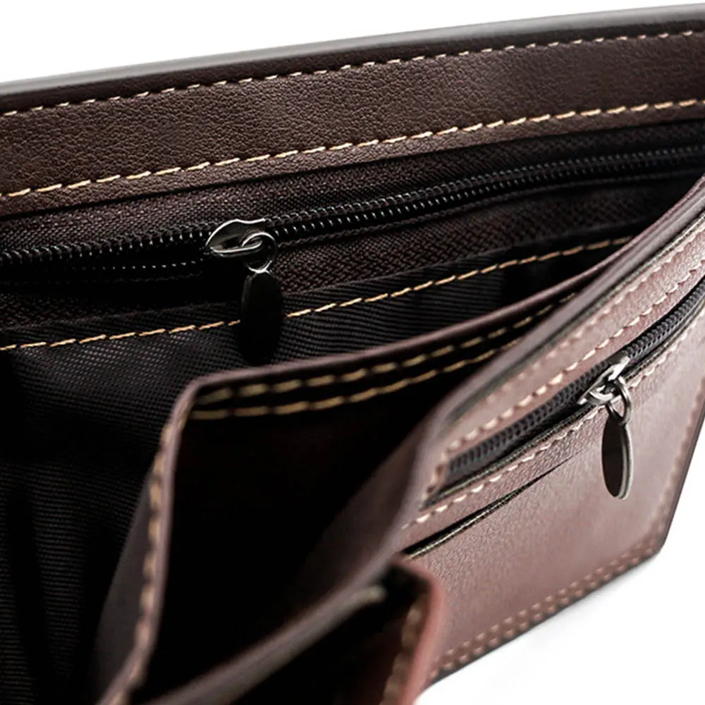 2023 New Short Men Wallets Slim Card Holder Male Purses Luxury PU Leather Coin Pocket High Quality Small Men's Wallet