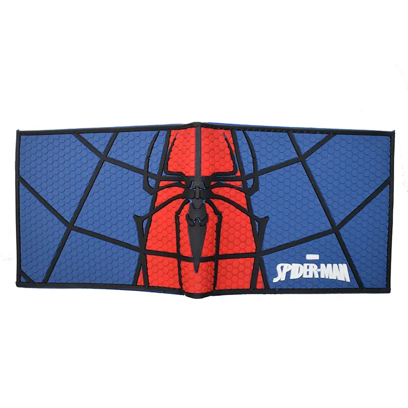 Hot Sell Marvel Comics Spiderman Wallet PVC Short Coin Purse Wholesale