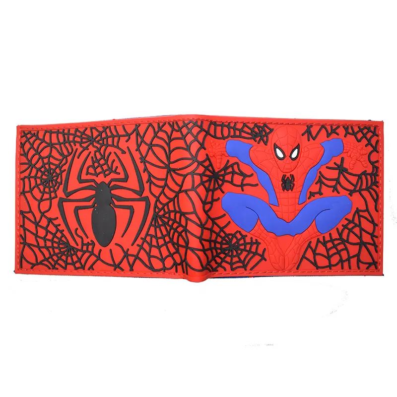 Hot Sell Marvel Comics Spiderman Wallet PVC Short Coin Purse Wholesale