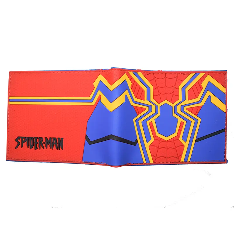 Hot Sell Marvel Comics Spiderman Wallet PVC Short Coin Purse Wholesale