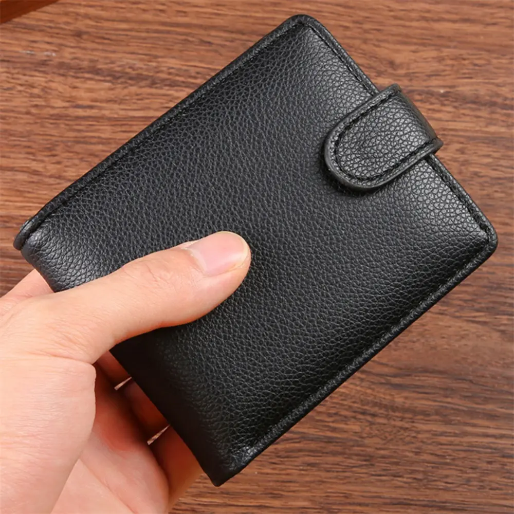 Vintage PU Leather Mens Wallets Solid Sample Style Zipper&Hasp Purse Card Holders Famous Brand High Quality Male Wallet