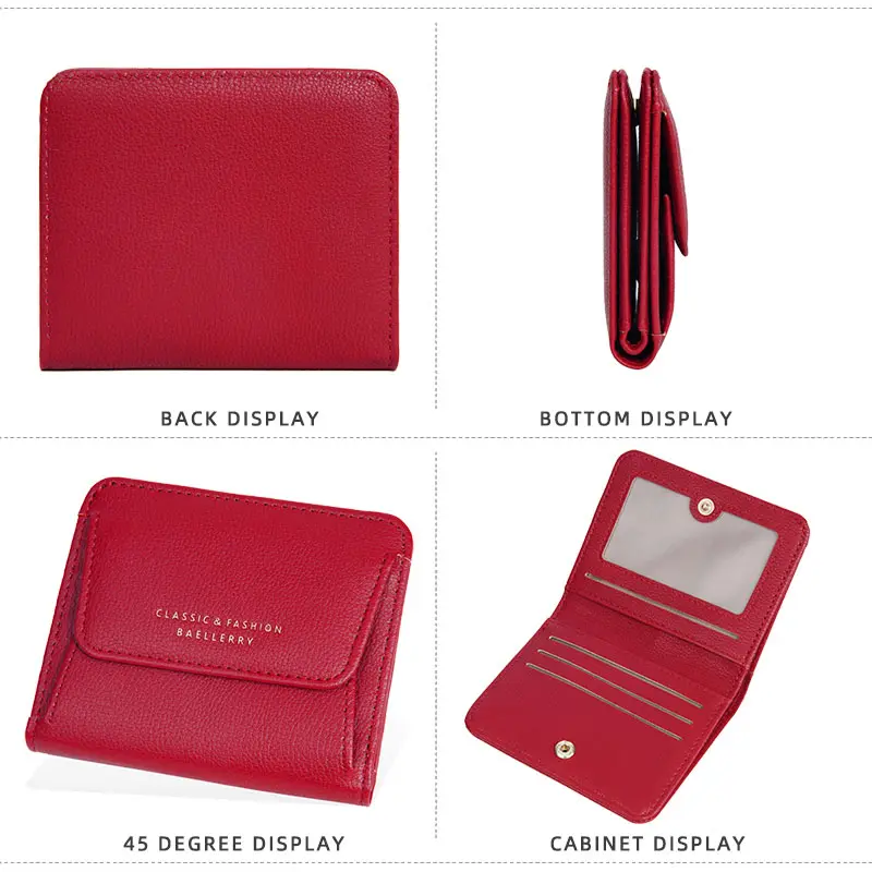 Baellerry New Short Women Wallets Name Customized Coin Pocket Brand Female Purses Large Capacity Card Holders Wallet For Girls