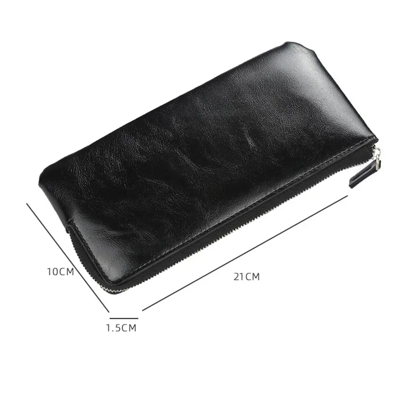 Men's Classic Long Wallet - Luxury Brand Zipper Card Holder, Large Capacity Purse with Phone Pocket