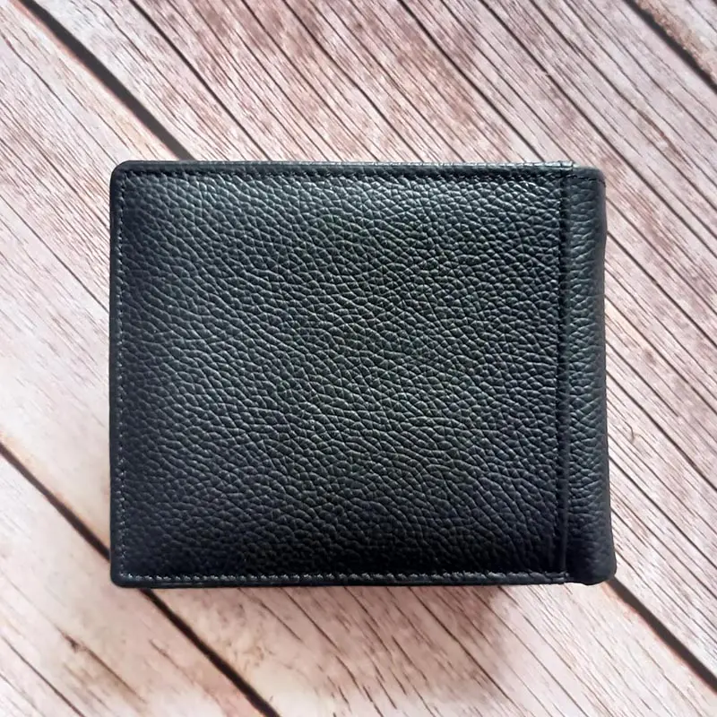 Fashion Genuine Leather Men Wallets Business Men Bifold Wallet Purse with Coin Pocket