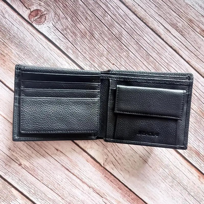 Fashion Genuine Leather Men Wallets Business Men Bifold Wallet Purse with Coin Pocket
