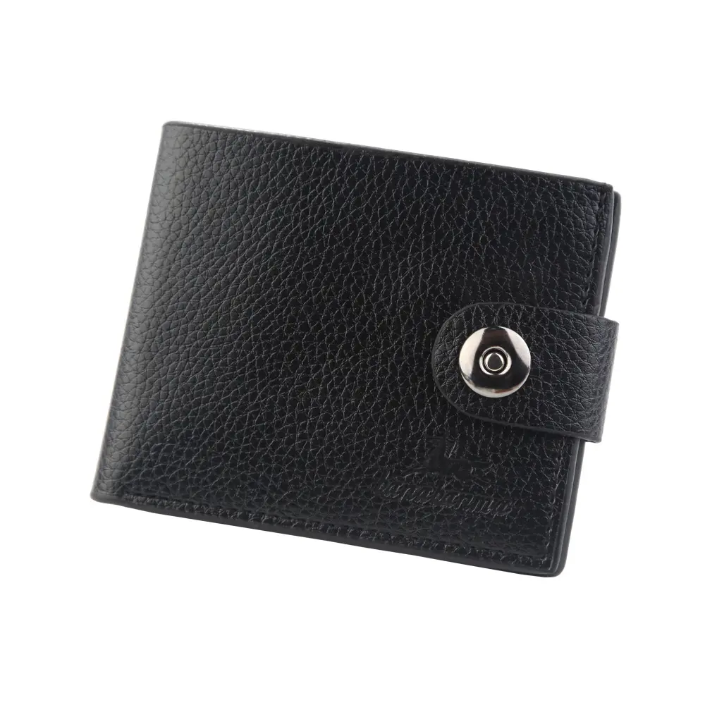 Men's Wallet Hasp Short Wallets for Men Made of Natural Leather PU Wallet Card Holder Perfect for You Magnetic Purses Small