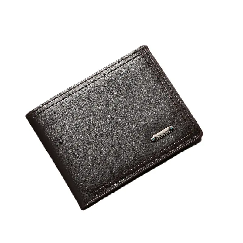 Men'S Short Pu Leather Wallet Business Casual Soft Leather Wallet Multi Card Large Capacity Multi functional Wallet Card Holders