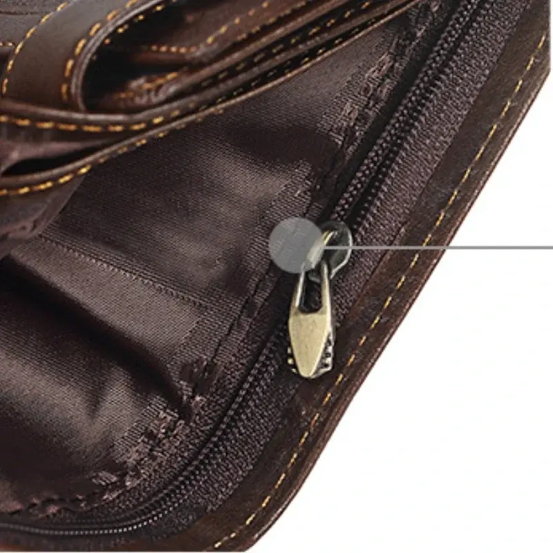 New Men Wallet Cowhide Genuine Leather Wallets Coin Purse Clutch Hasp Open Top Quality Retro Short Wallet Multi Cards Slots