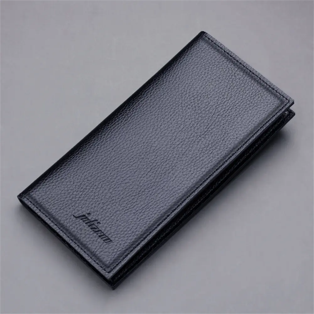 Simple Long Wallet Multi-layer Card Case Driving License Cover Soft PU Leather Lychee Grain Credit Card ID Holder Ultra-thin