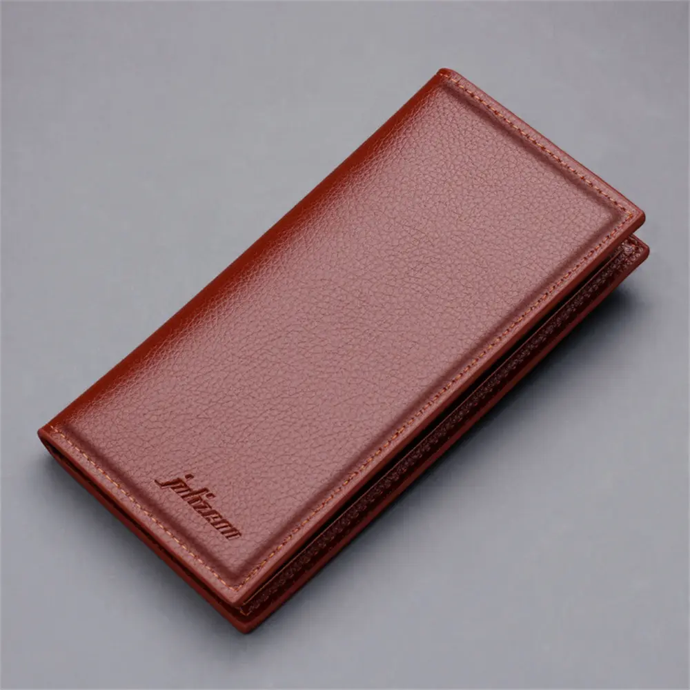 Simple Long Wallet Multi-layer Card Case Driving License Cover Soft PU Leather Lychee Grain Credit Card ID Holder Ultra-thin