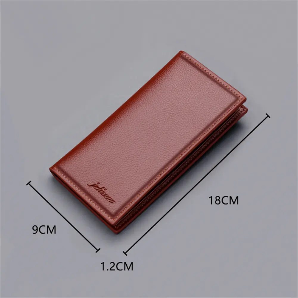 Simple Long Wallet Multi-layer Card Case Driving License Cover Soft PU Leather Lychee Grain Credit Card ID Holder Ultra-thin