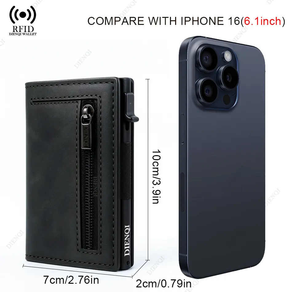 Carbon Fiber Rfid Credit Card Holder Men Wallet Money Bag Luxury Brand Minimalistic Slim Thin Wallet Black Clutch Purse Male