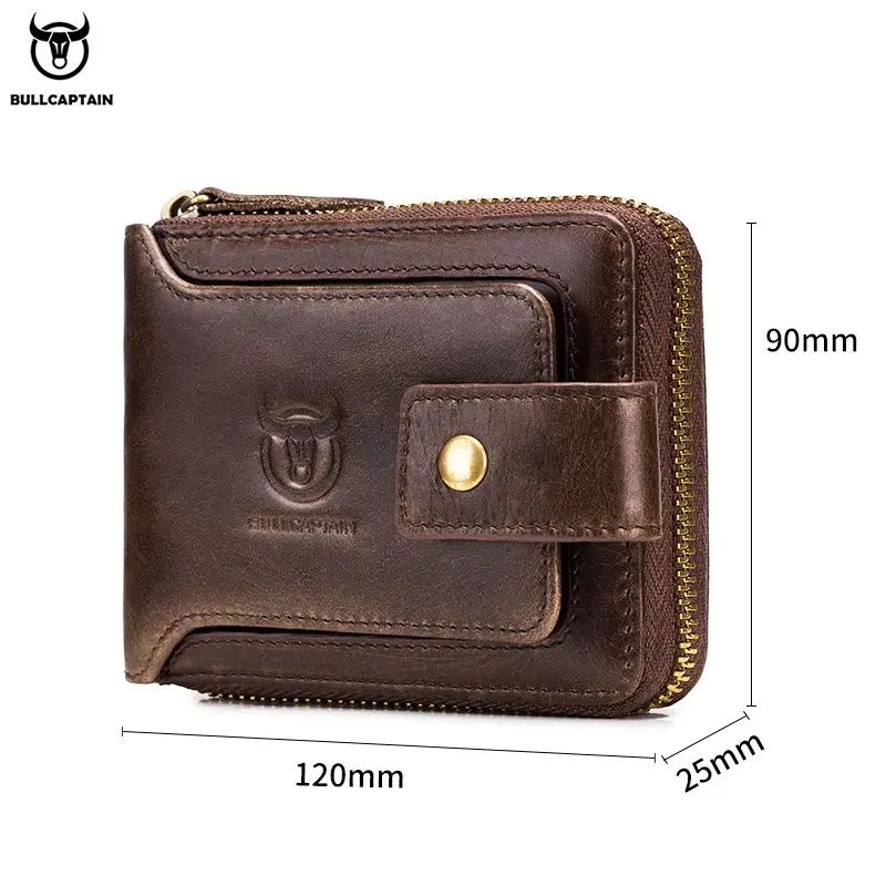 BULLCAPTAIN Brand Men's Wallet Genuine Leather Purse Male Rfid Wallet Multifunction Storage Bag Coin Purse Wallet's Card Bags