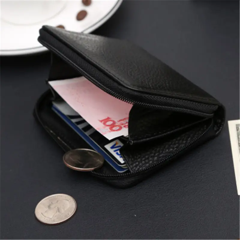 Small Coin Purse Men Genuine Leather Wallet Male Bag For Money Walet Mini Portomonee Cuzdan Klachi Kashelek Vallet Pocket Pouch