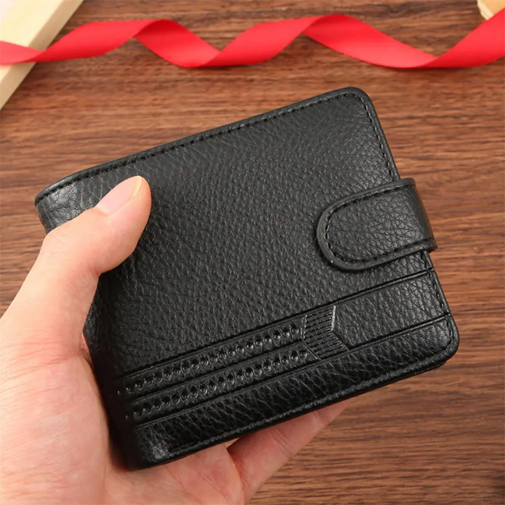 Men Wallets Leather Zipper Purse Man Slim Card Horders Quality Male Short Multi-card Wallet Coin Pocket Purse