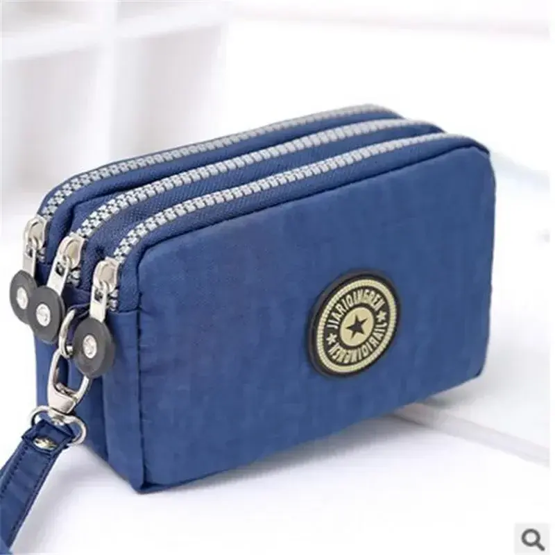 Women Zipper Coin Pouch Money Bag Card Wallets Key Phone Pouch Fashion Large Capacity Storage Bag with Triple Wallet Coin Purse