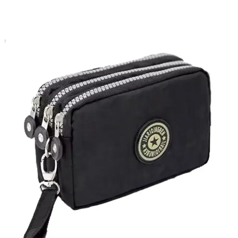 Women Zipper Coin Pouch Money Bag Card Wallets Key Phone Pouch Fashion Large Capacity Storage Bag with Triple Wallet Coin Purse