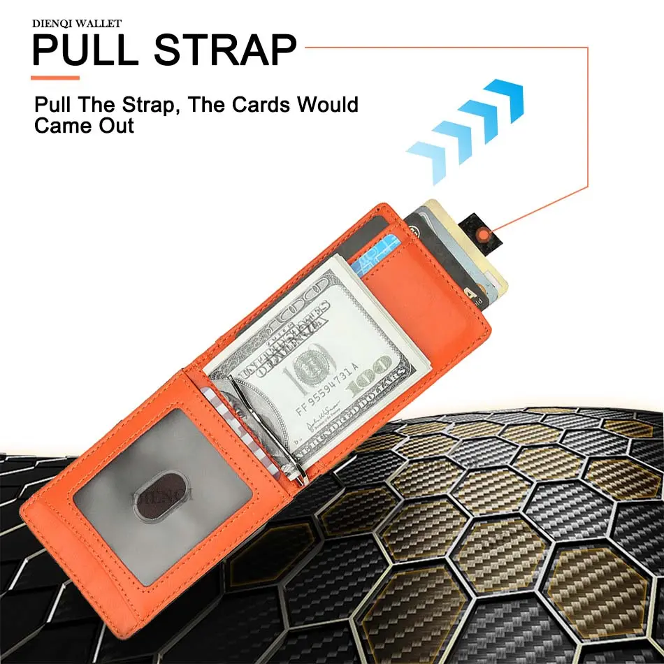 Carbon Fiber Wallet Men Rfid Slim Thin Card Holder Man Wallets Minimalist Male Small Short Purse Black Bi-fold Vallet Billfold